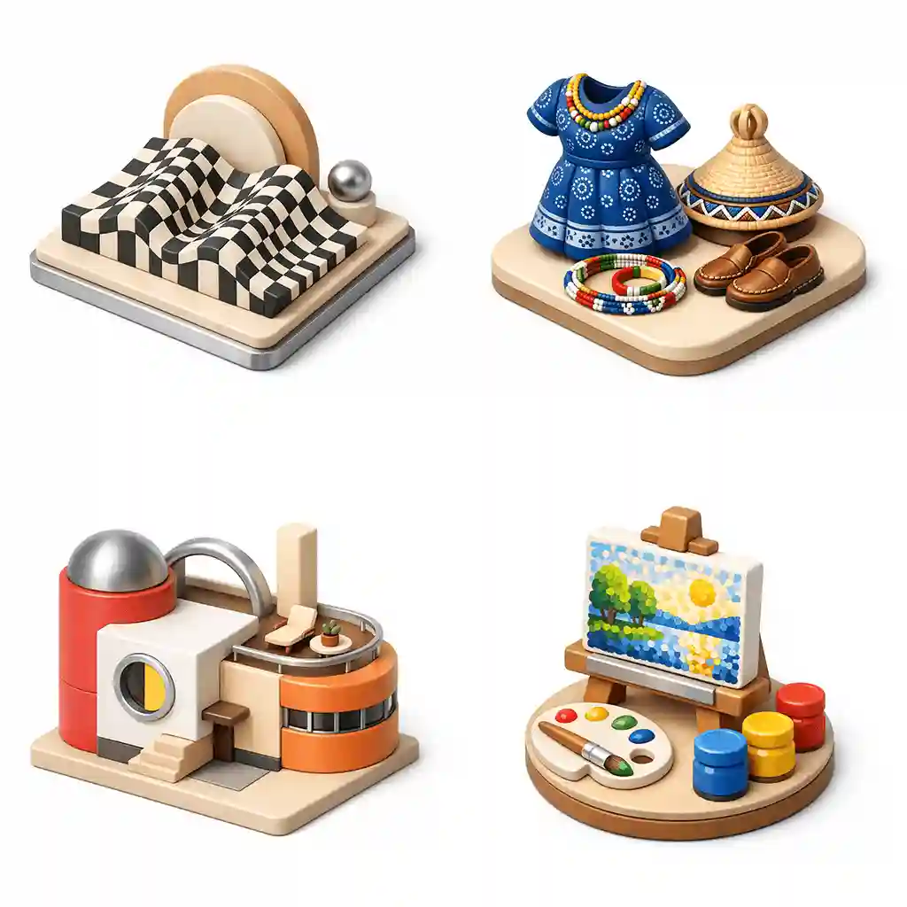 isometric icons poster